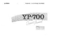 Yamaha YP-700 - Owners Manual